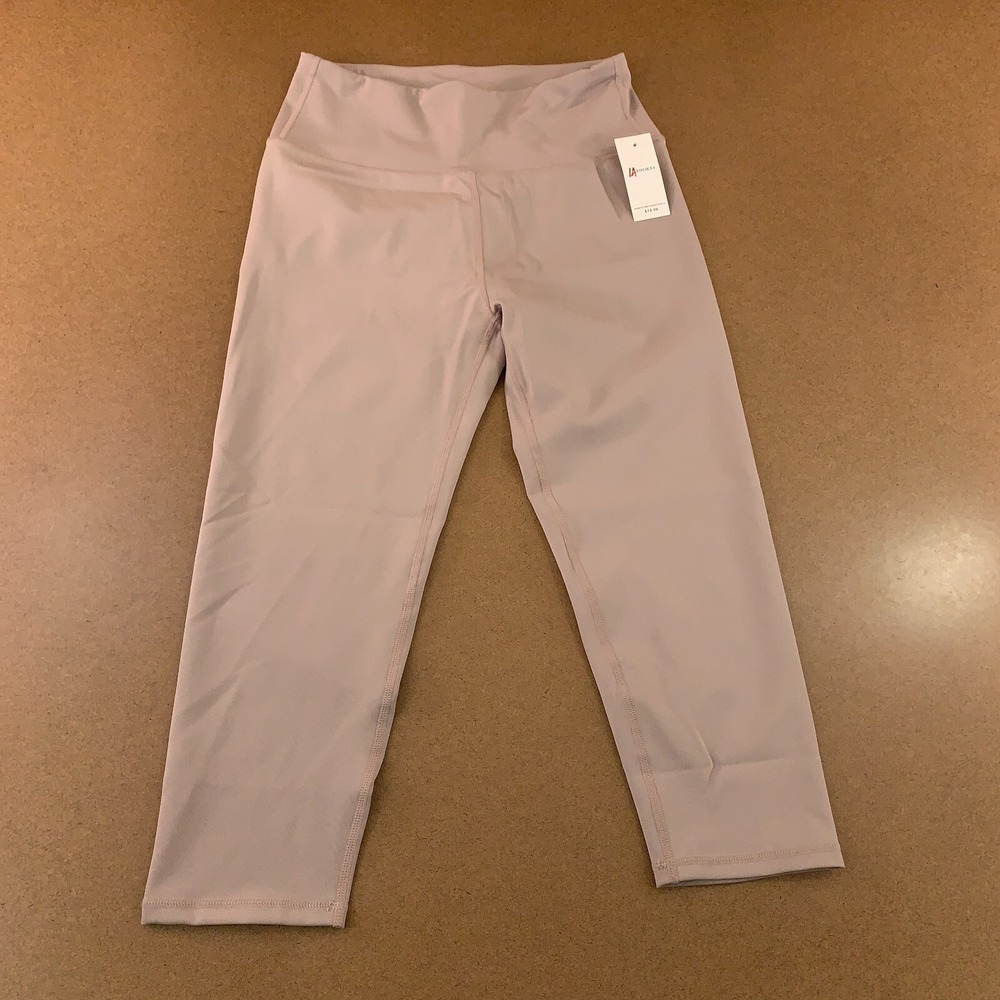 LA Society Womens Size XL Mocha High Rise Cropped Leggings NWT